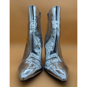 HOT Thalia Sodi Ryliep Padded Insoles Silver Ankle Boots Size 10